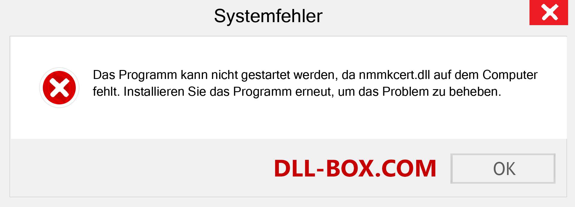 nmmkcert.dll-Datei fehlt?. Download für Windows 7, 8, 10 - Fix nmmkcert dll Missing Error unter Windows, Fotos, Bildern