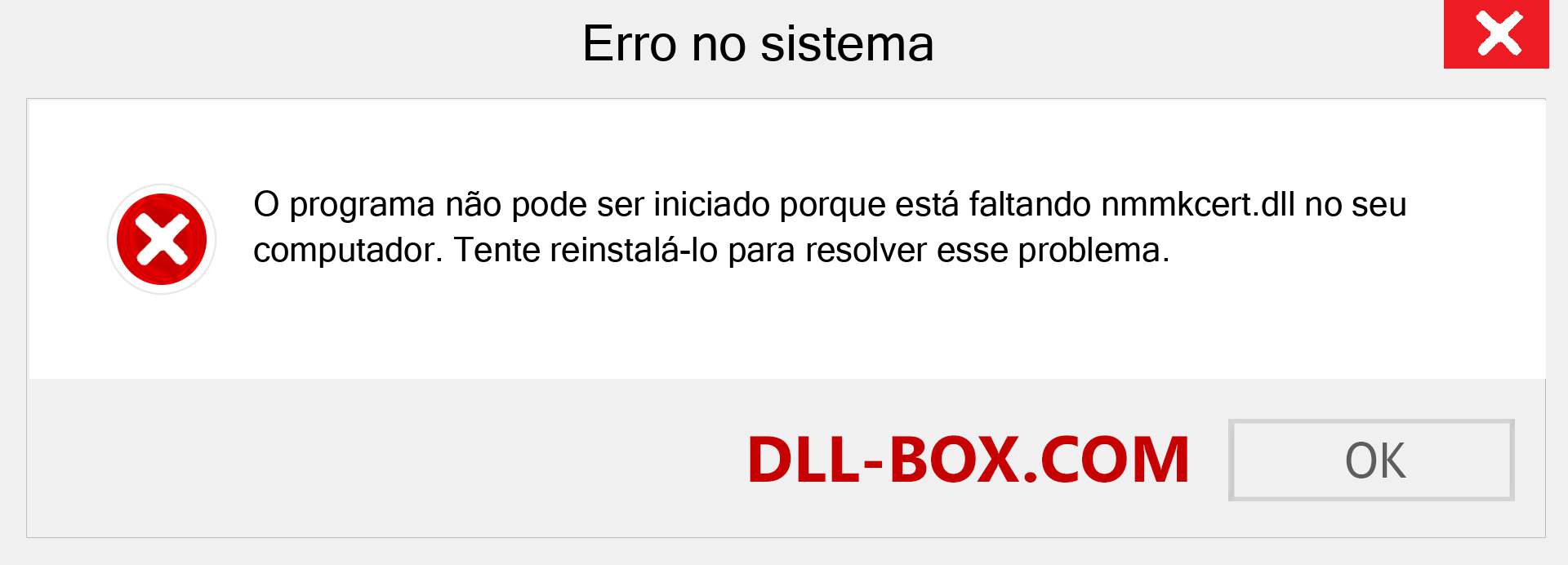 Arquivo nmmkcert.dll ausente ?. Download para Windows 7, 8, 10 - Correção de erro ausente nmmkcert dll no Windows, fotos, imagens